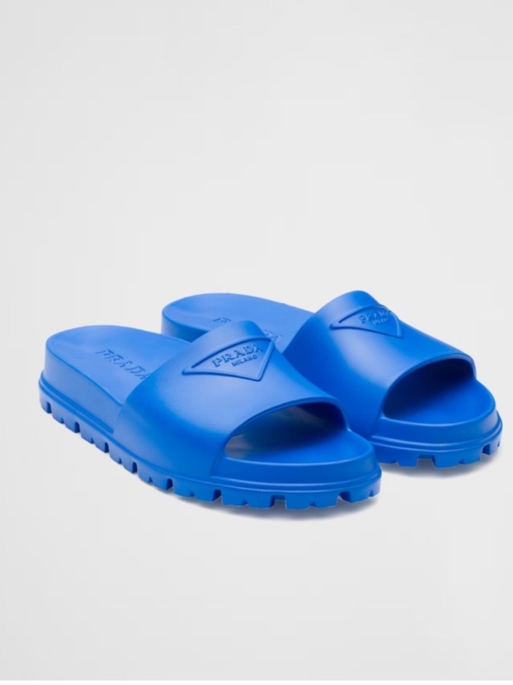 Brand New! Blue PRADA pool slides 36